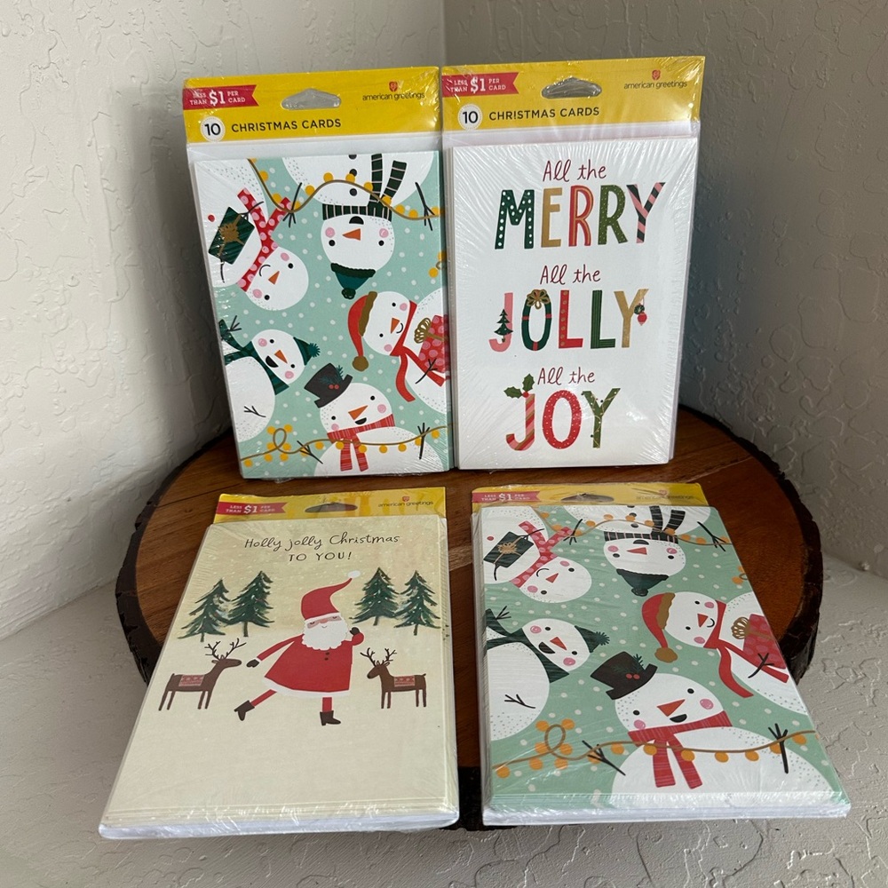 🎄American Greetings Holiday Christmas Cards Bundle Lot of 4
